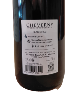 Cheverny rouge, Appellation d'Origine Protégée, "La Charmoise" 2022